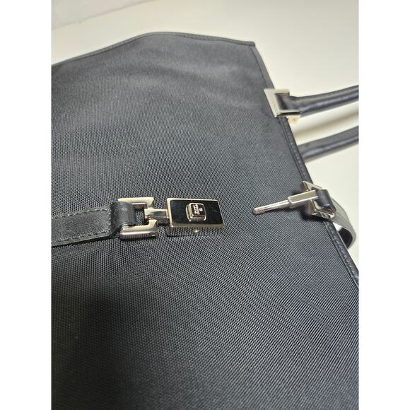 GUCCI Jackie Bardot Shoulder Bag Black Canvas Piston Lock VINTAGE - Picture 14 of 15